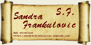 Sandra Frankulović vizit kartica